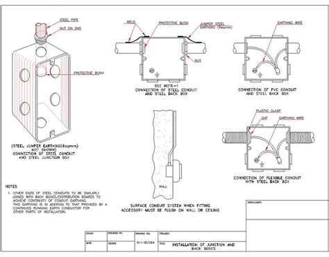 junction box autocad drawing|junction box detail drawing.